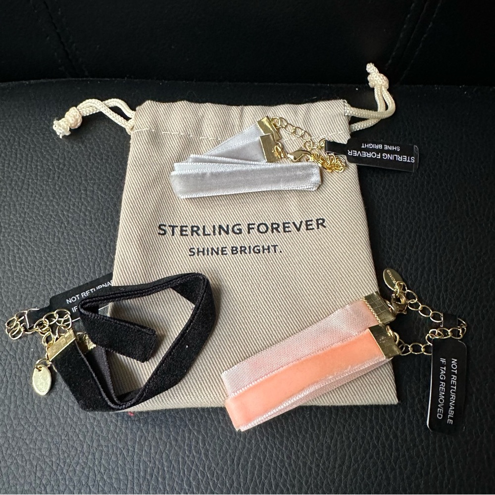 Set of 3 Velvet Choker Necklaces